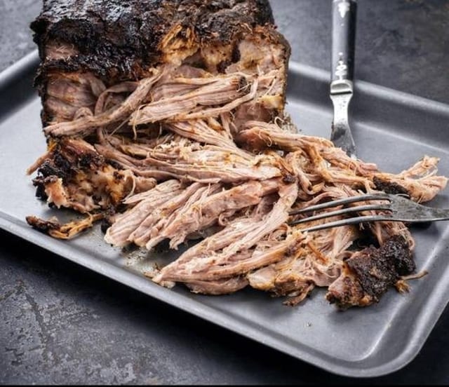 Pernil (Roast Pork) Tray.