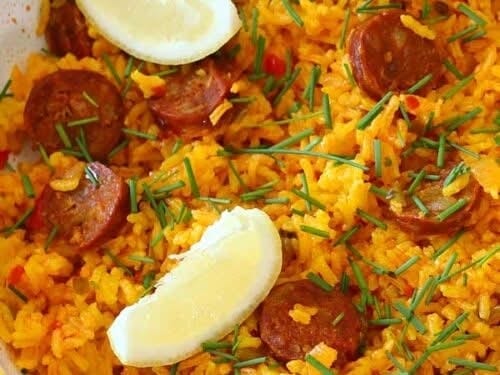 Rice with Spanish Sausage.