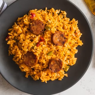 Arroz con Salchicha