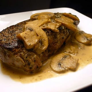 Sirloin Steak w/Wine Mushroom Sauce